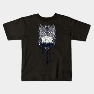 The celtic owl with rocks and trees Kids T-Shirt